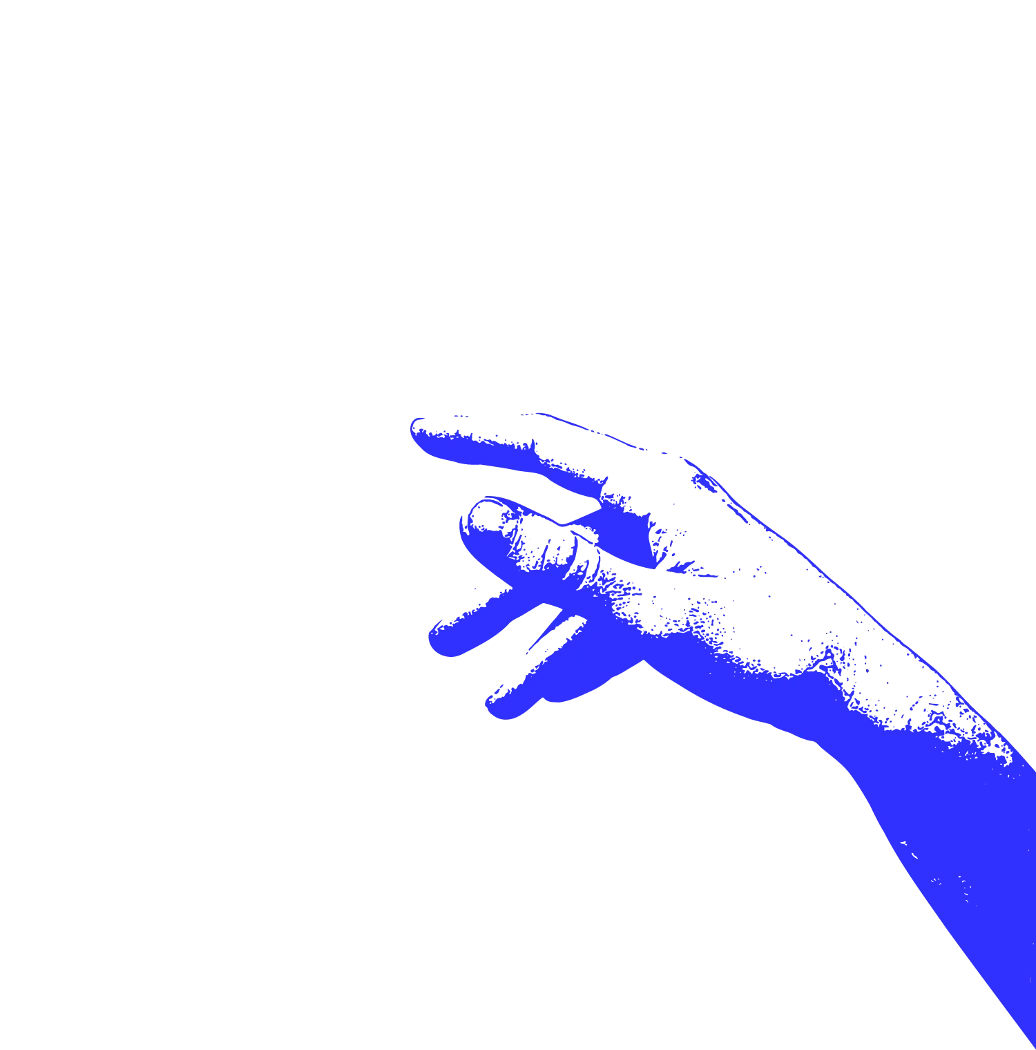 blue hand icon