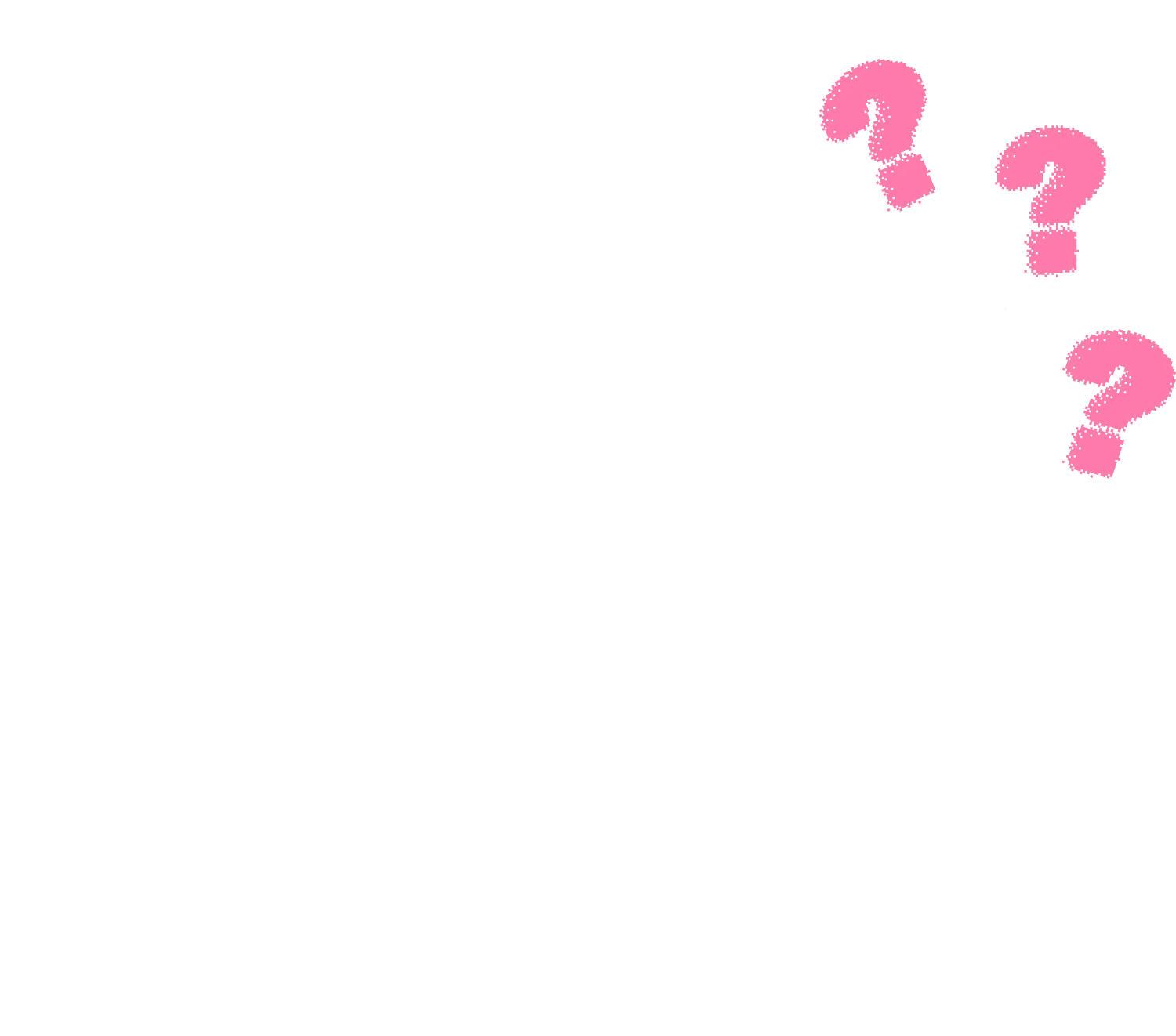 Pink question mark icons